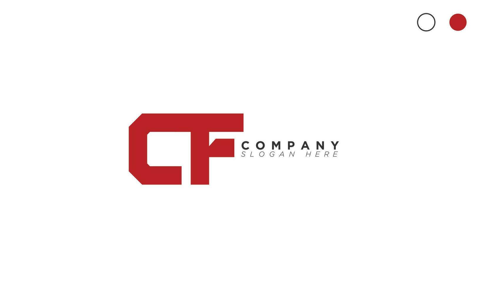 cf alfabet letters initialen monogram logo fc, c en f vector