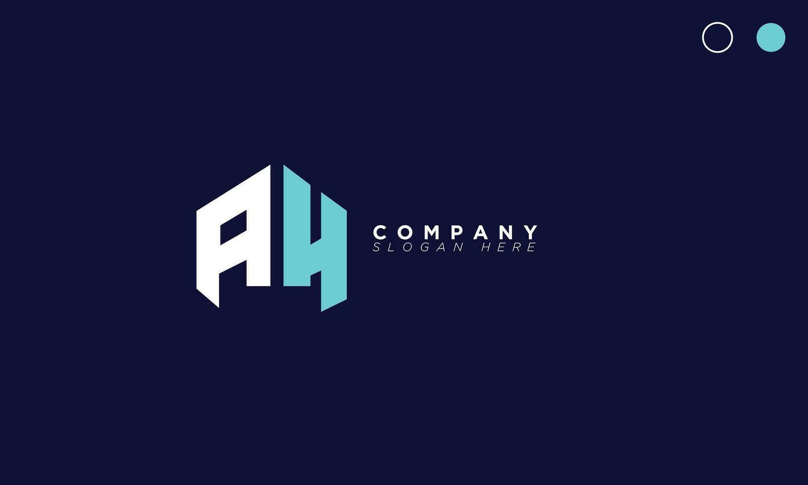 ah alfabet letters initialen monogram logo ha, a en h vector