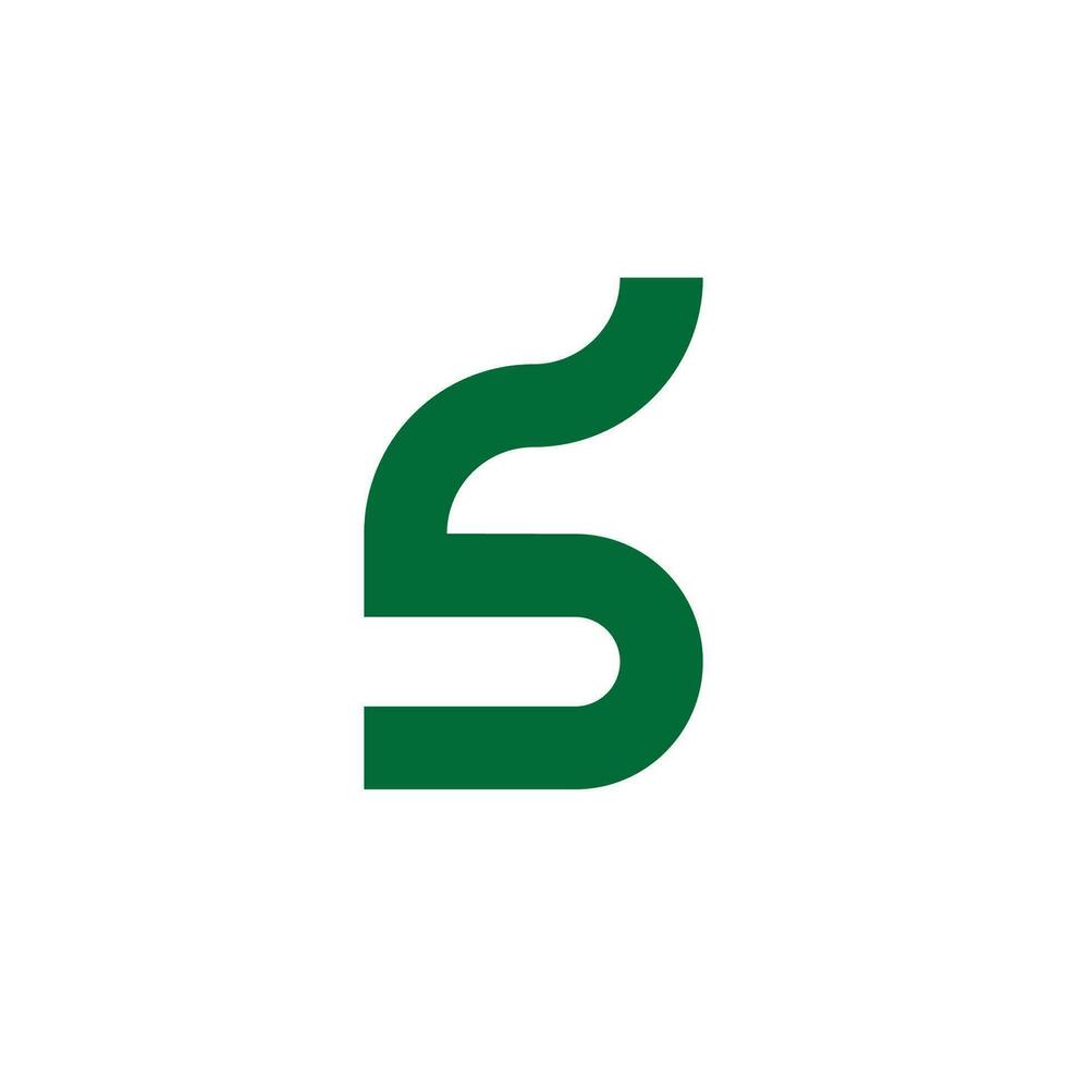 abstract brief sb gemakkelijk meetkundig lijn logo vector