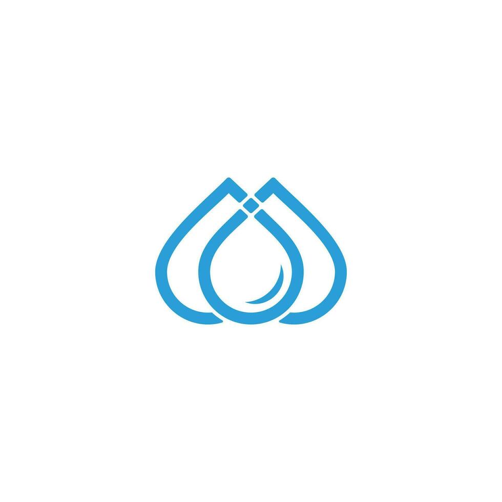 gemakkelijk meetkundig lijn laten vallen water meetkundig lijn logo vector