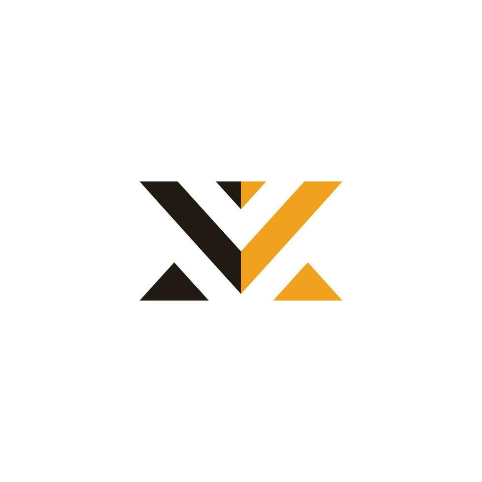 brief mv abstract meetkundig driehoek kleurrijk logo vector