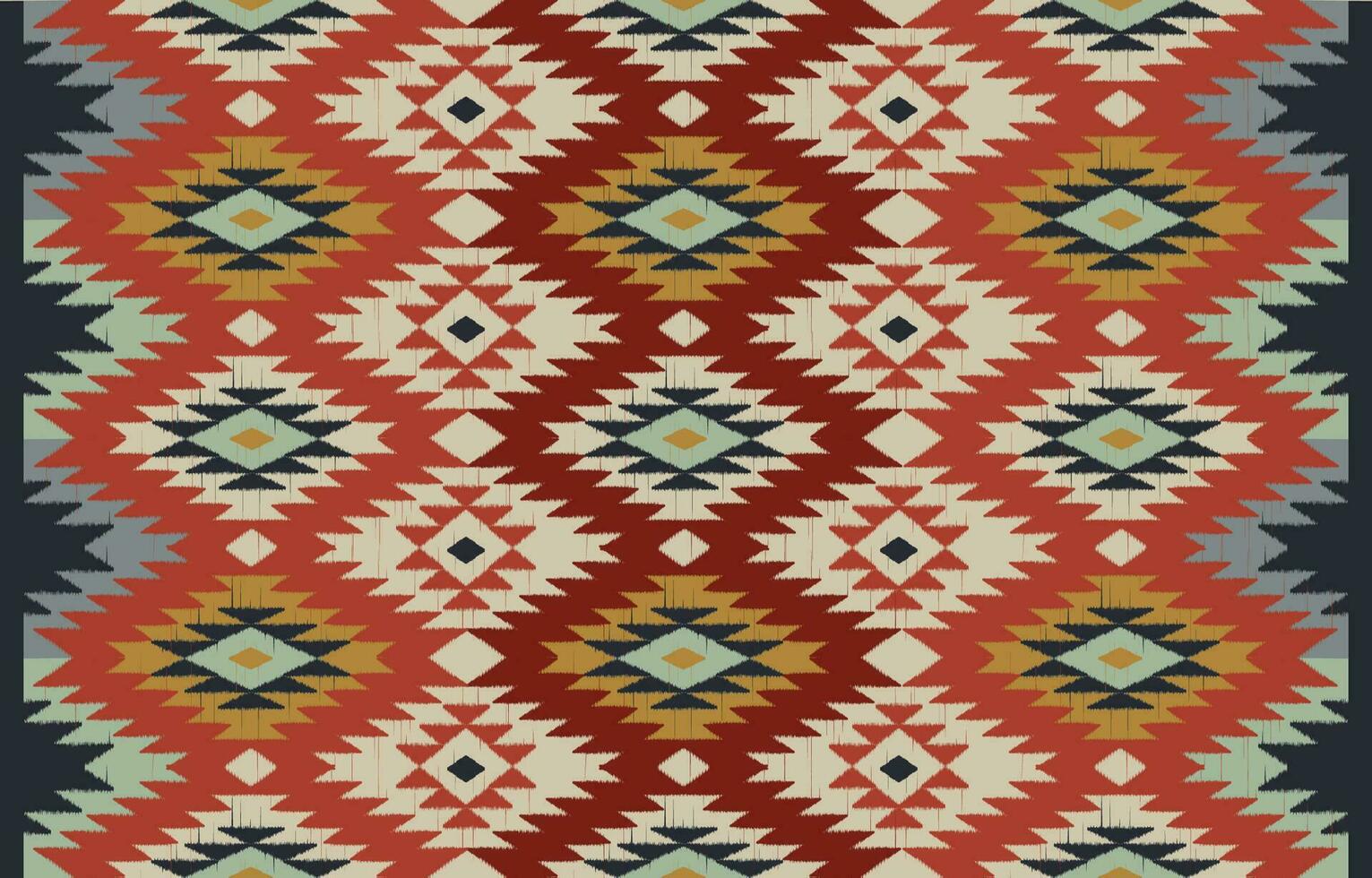 etnische abstracte ikat kunst. naadloos patroon in tribal, volksborduurwerk en Mexicaanse stijl. Azteekse geometrische kunst ornament print.design voor tapijt, behang, kleding, inwikkeling, stof, hoes, textiel vector