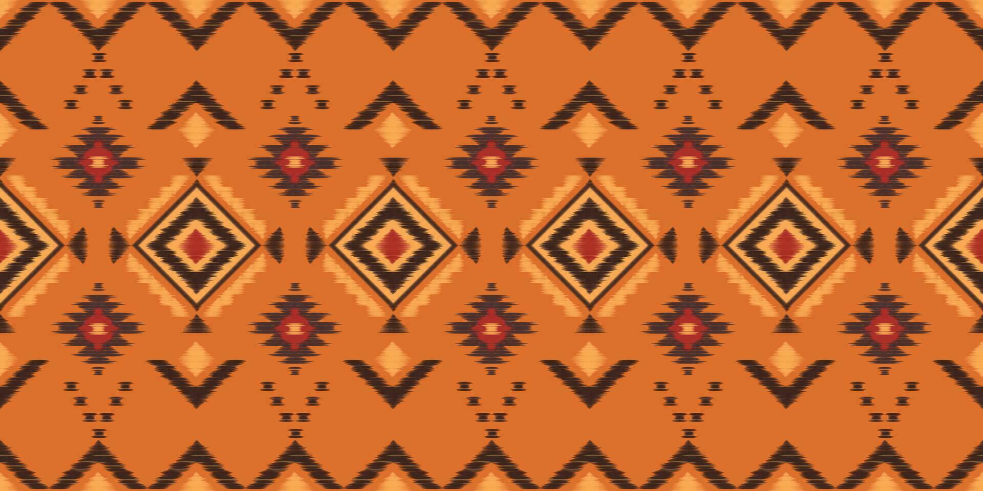 etnische abstracte ikat kunst. naadloos patroon in tribal, volksborduurwerk en Mexicaanse stijl. Azteekse geometrische kunst ornament print.design voor tapijt, behang, kleding, inwikkeling, stof, hoes, textiel vector