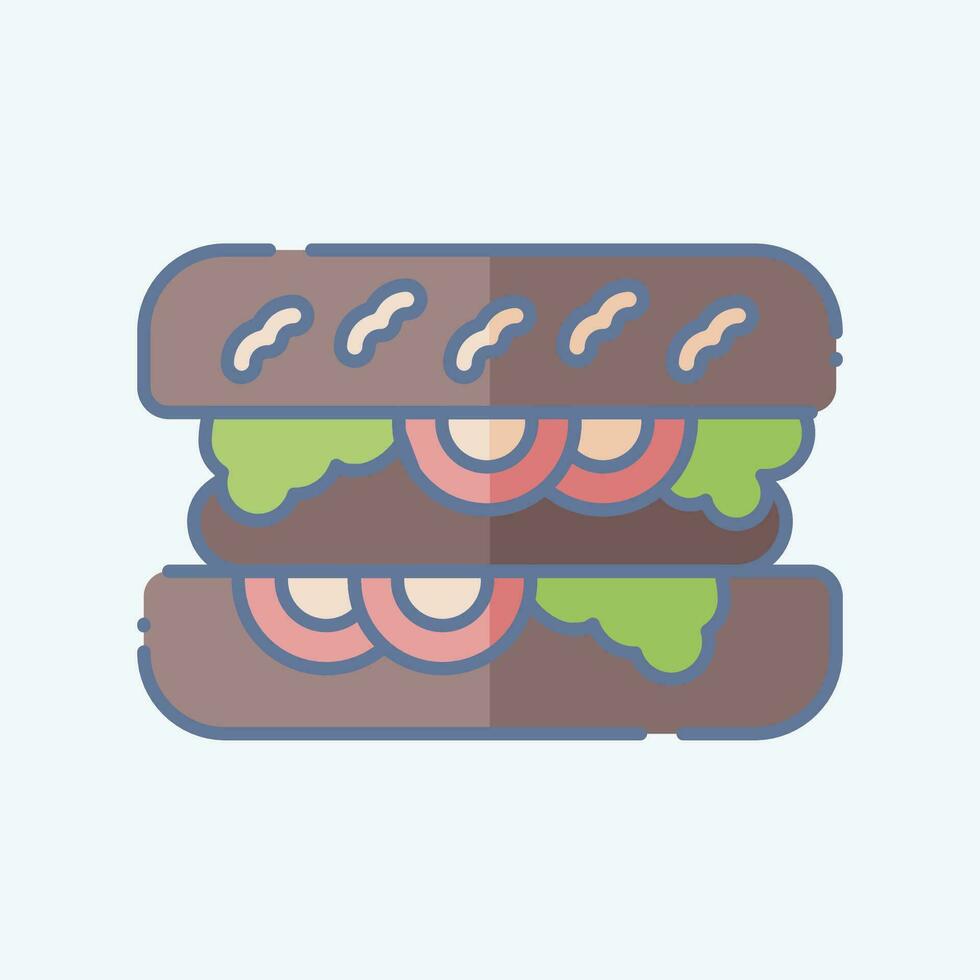 icoon choripan. verwant naar Argentinië symbool. tekening stijl. gemakkelijk ontwerp bewerkbaar. gemakkelijk illustratie vector