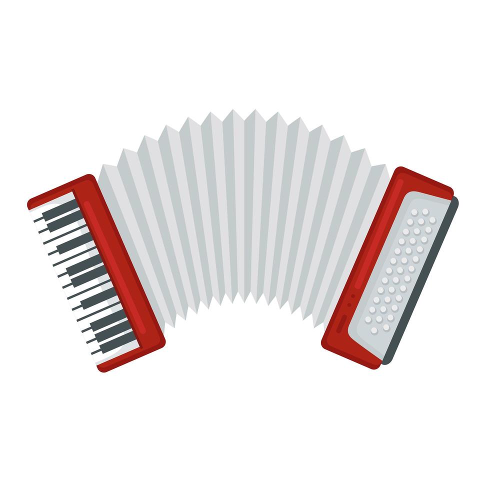 accordeon instrument pictogram vector ontwerp