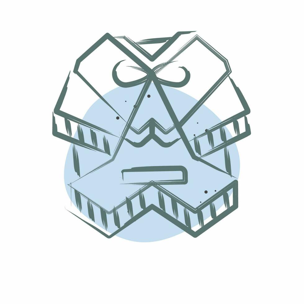 icoon poncho. verwant naar Argentinië symbool. kleur plek stijl. gemakkelijk ontwerp bewerkbaar. gemakkelijk illustratie vector