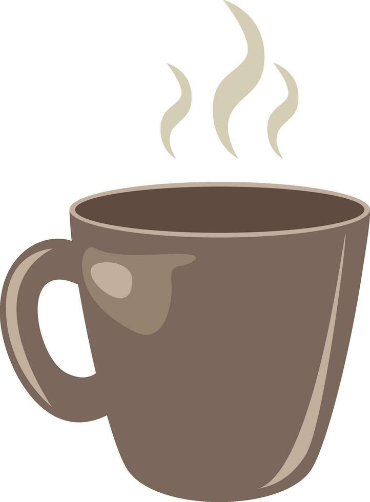 bruin kop van heet koffie vector