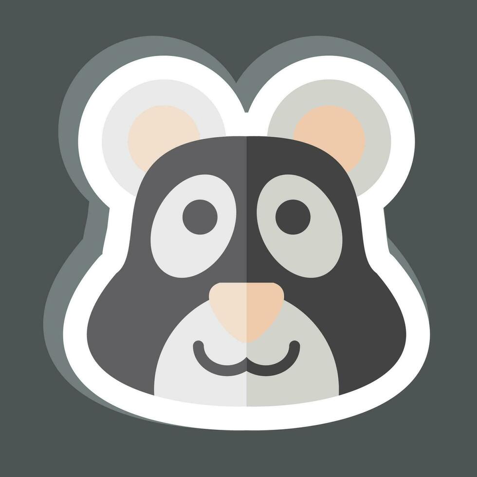 sticker panda. verwant naar dier symbool. gemakkelijk ontwerp bewerkbaar. gemakkelijk illustratie vector