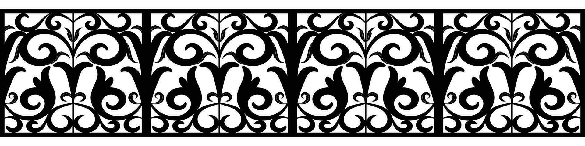 western patroon grens decoratief symmetrisch tegel patroon met wijnoogst byzantijns stijl elementen. vector