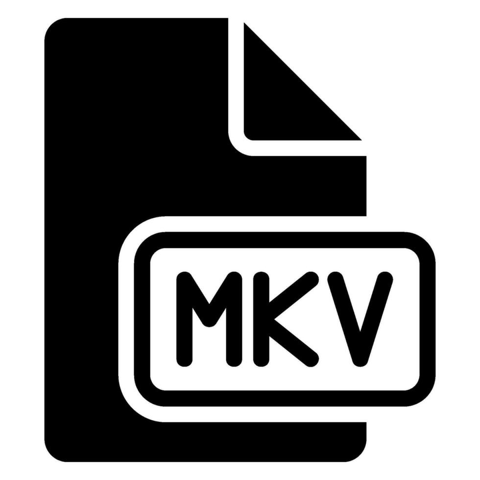 mkv glyph icoon vector