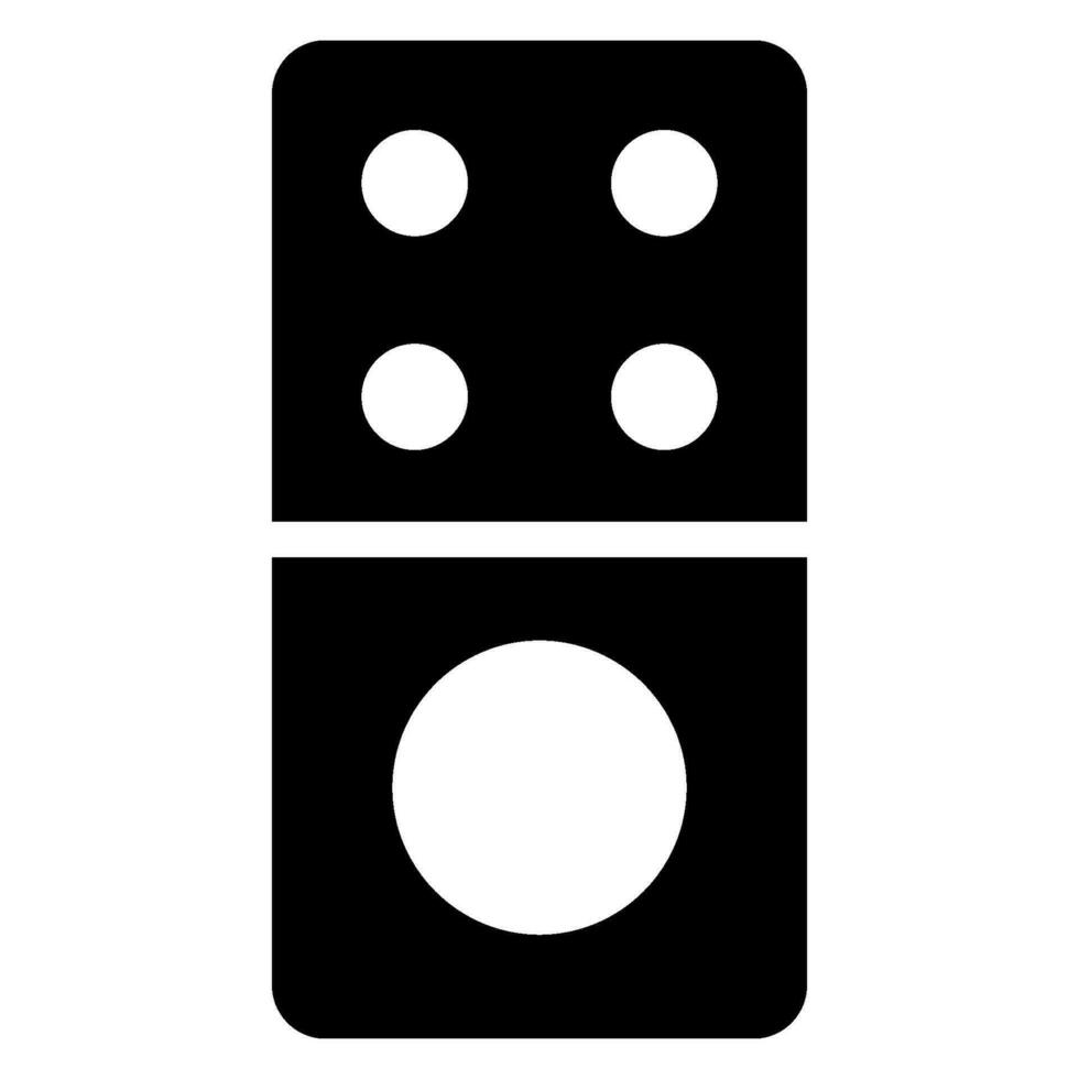 domino glyph icoon vector