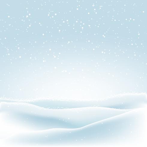 Kerstmisachtergrond met de wintersneeuw vector