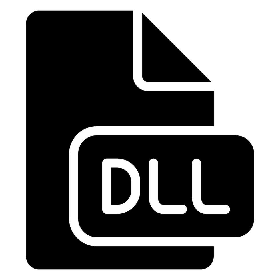 dll glyph icoon vector