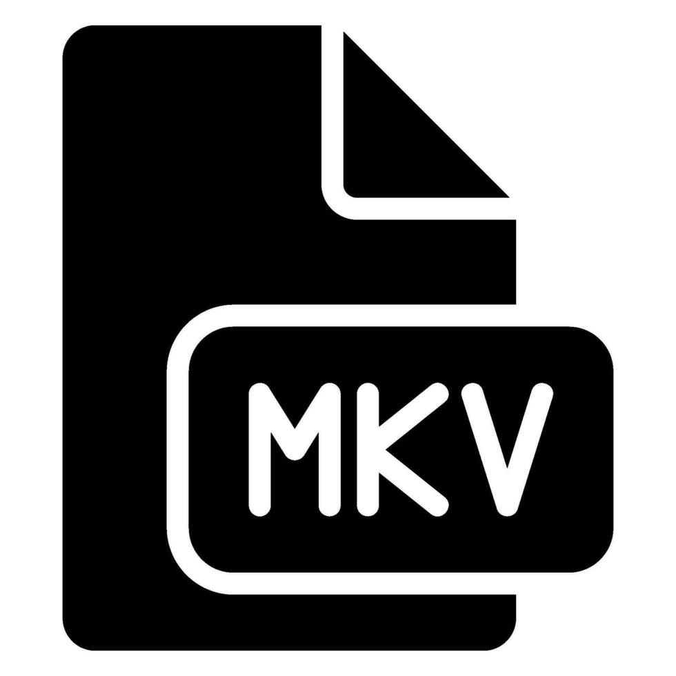 mkv glyph icoon vector