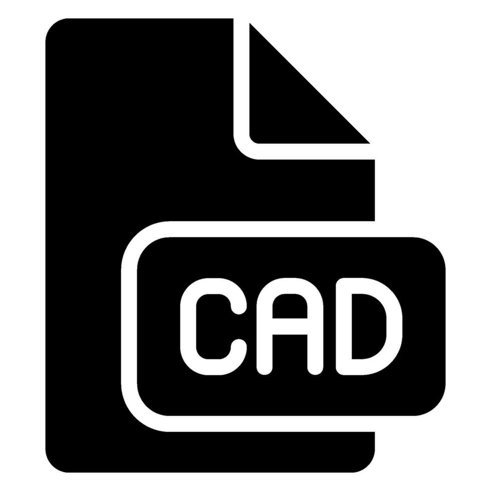 cad glyph icoon vector