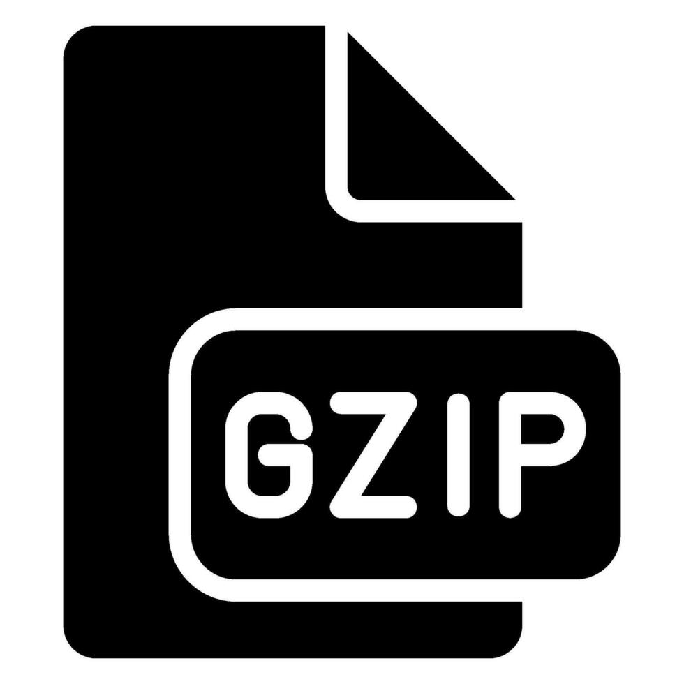 gzip glyph icoon vector