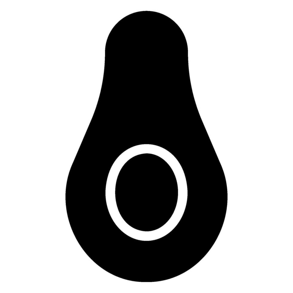 avocado glyph icoon vector