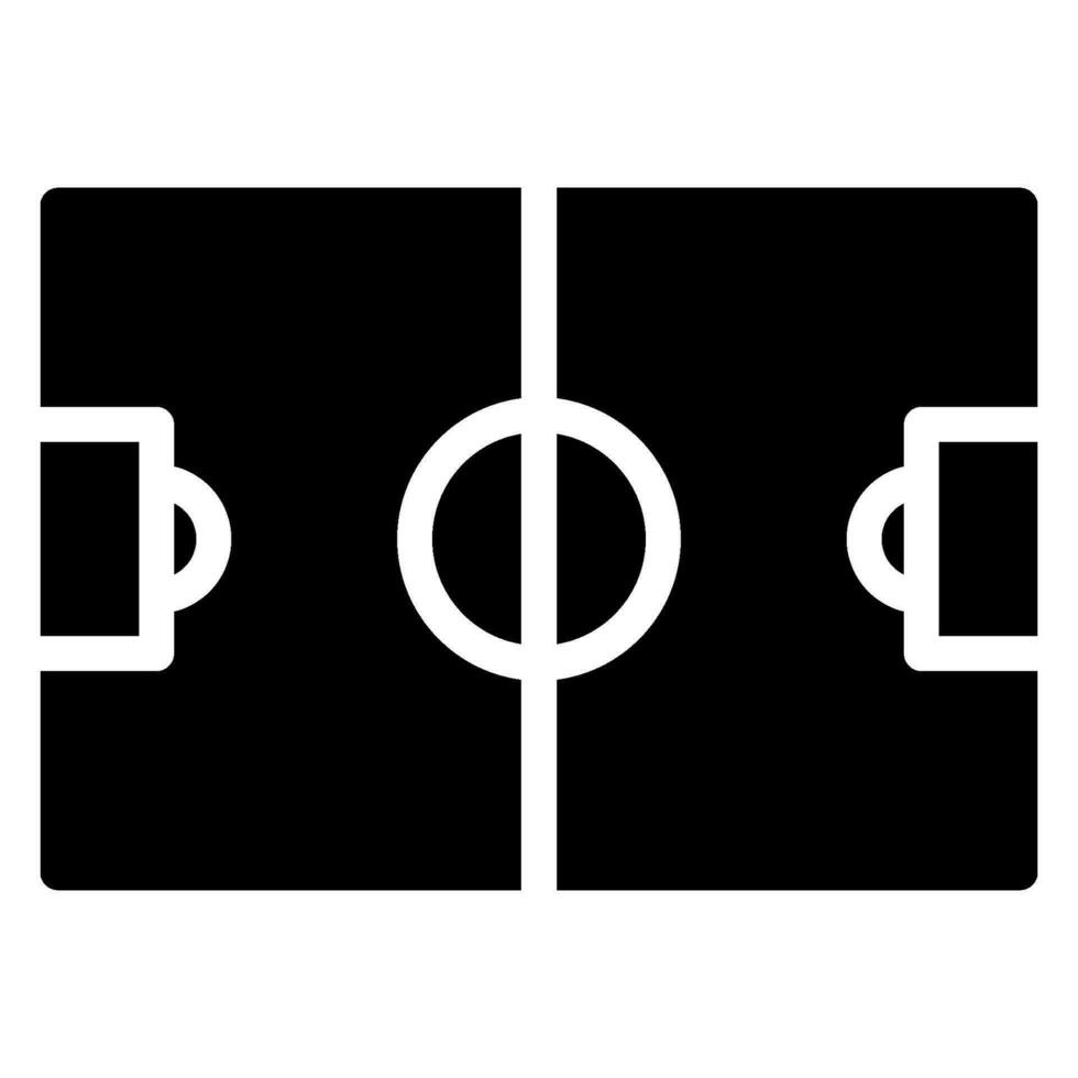 voetbalveld glyph icoon vector