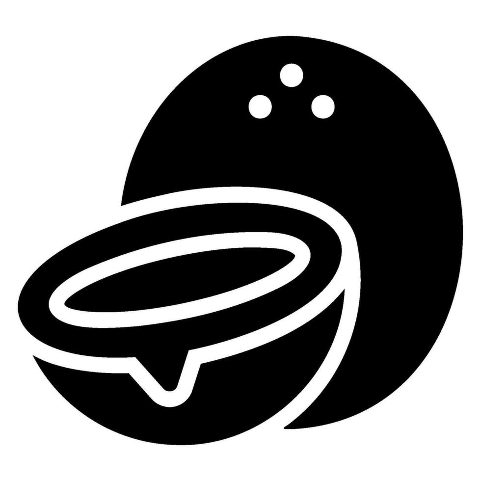 kokos glyph icoon vector