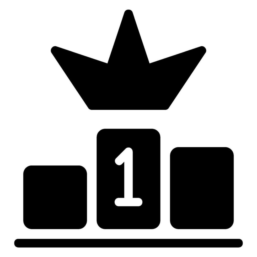 podium glyph icoon vector