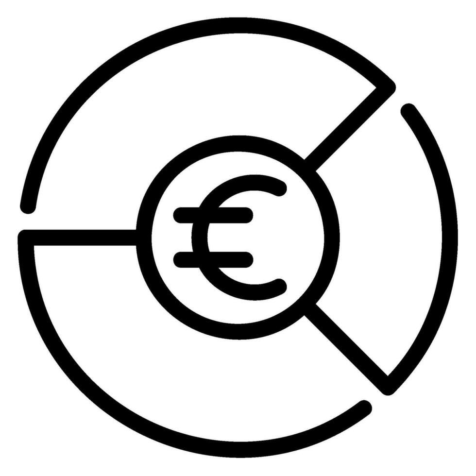 cirkeldiagram lijn icoon vector