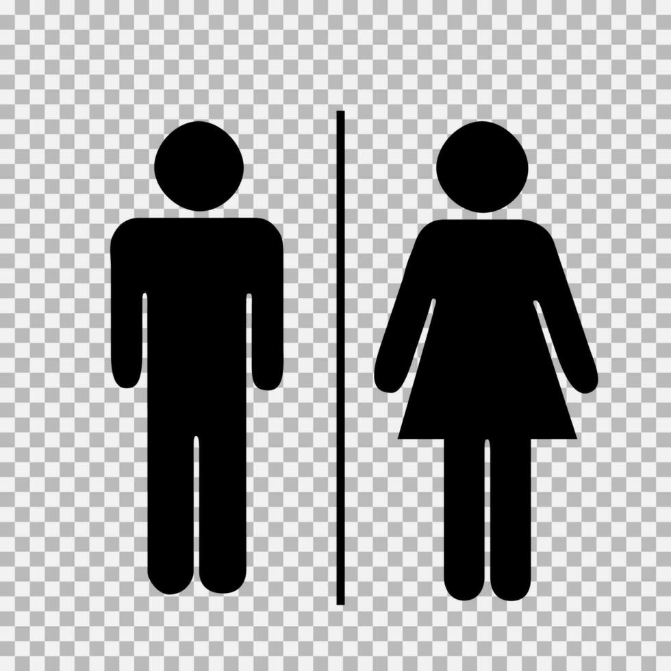 wc teken icoon. Toiletten icoon unisex.toilet symbool. vector Mens en vrouw pictogrammen.