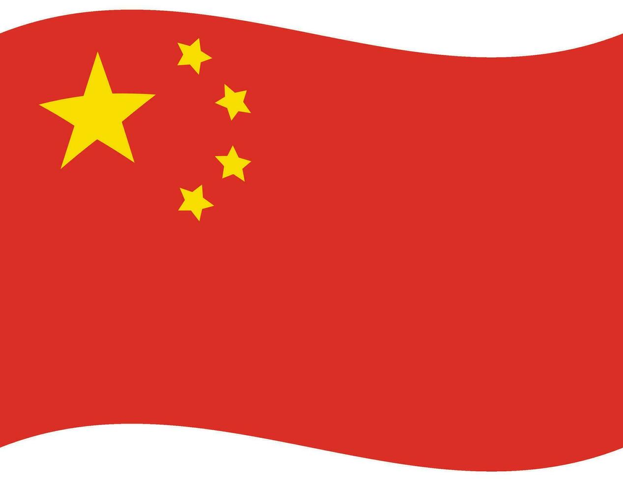 Chinese vlag. vlag van China. China vlag Golf vector