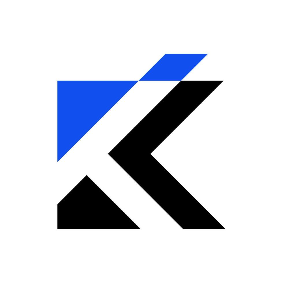 brief k en ik logo ontwerp vector