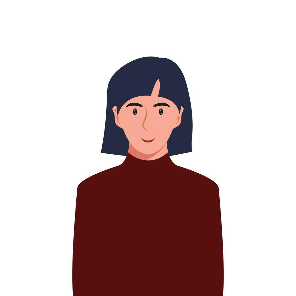 mensen gezichten van vrouw met gelukkig glimlachen mensen. avatars. reeks van gebruiker profielen. gekleurde vlak vector illustratie