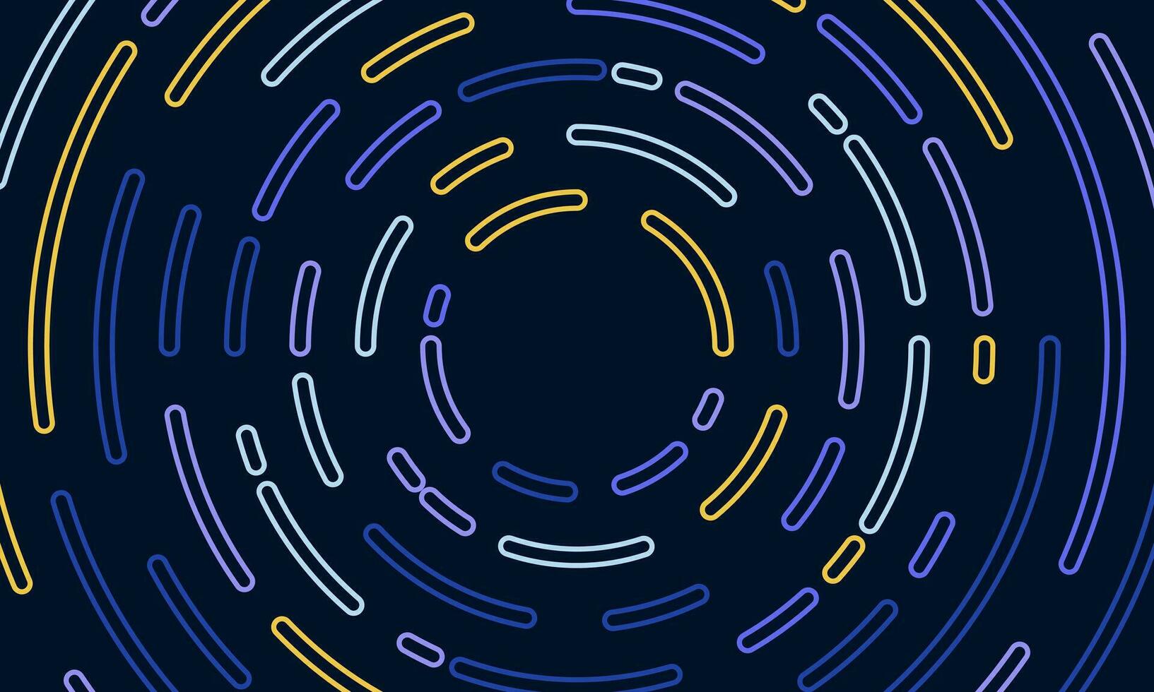 donker achtergrond met kleurrijk circulaire strepen vector