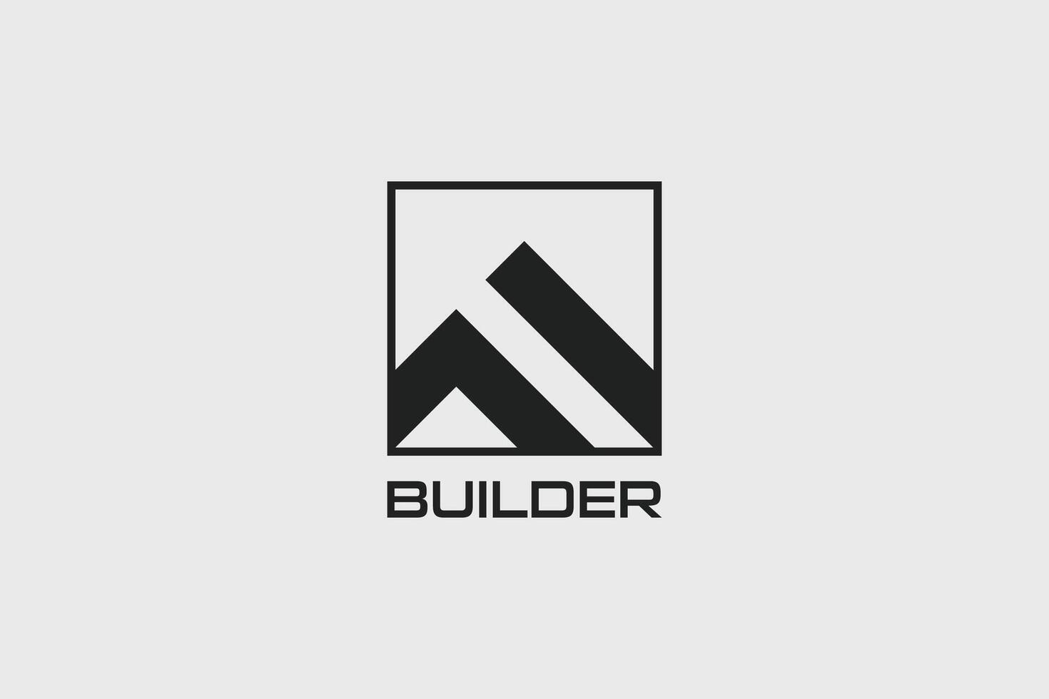 bouwer logo en icoon vector