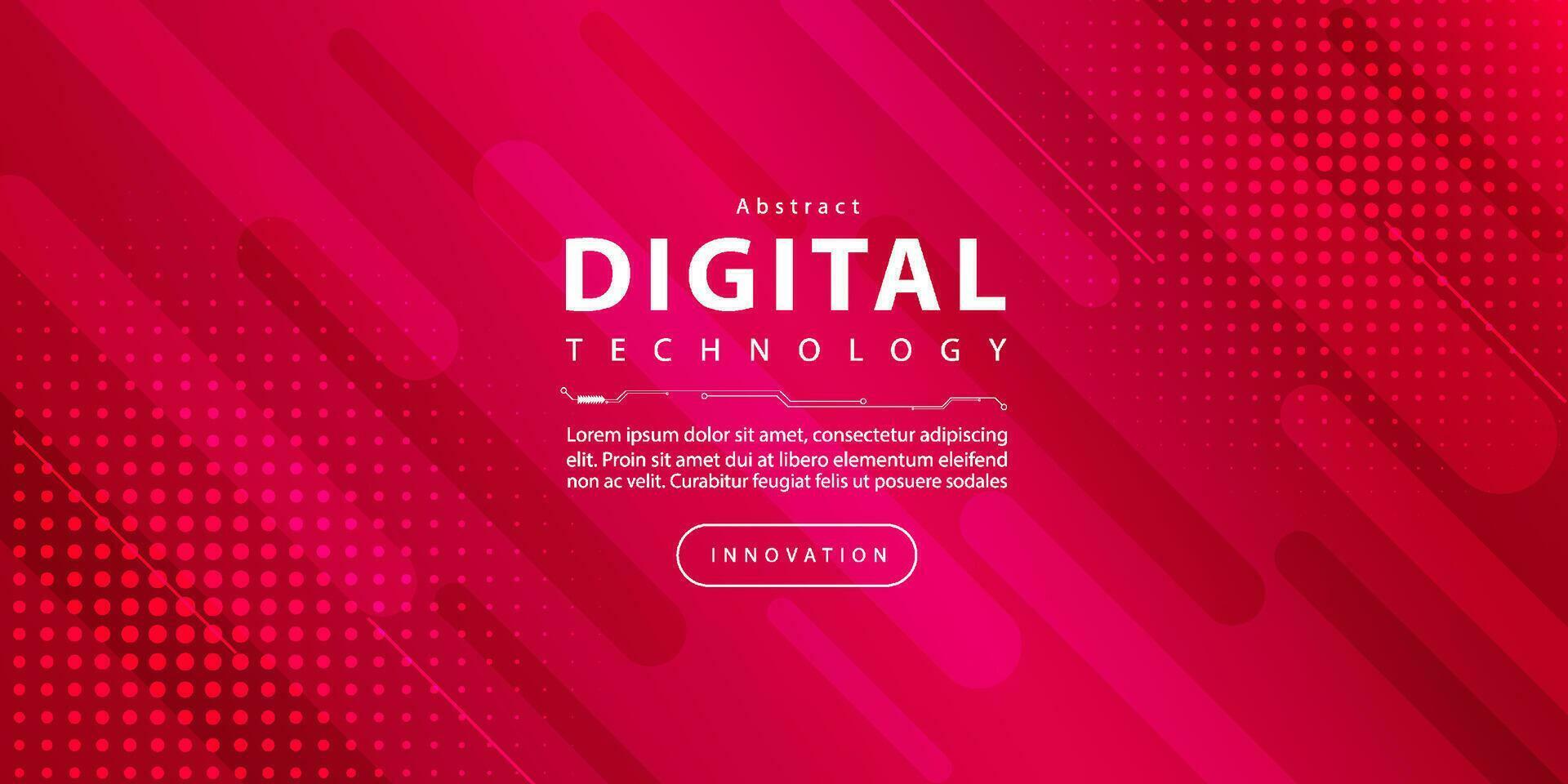 abstract digitaal technologie futuristische rood achtergrond, cyber informatie gegevens wetenschap techniek, innovatie communicatie toekomst, ai groot gegevens, internet netwerk verbinding, wolk hi-tech illustratie vector