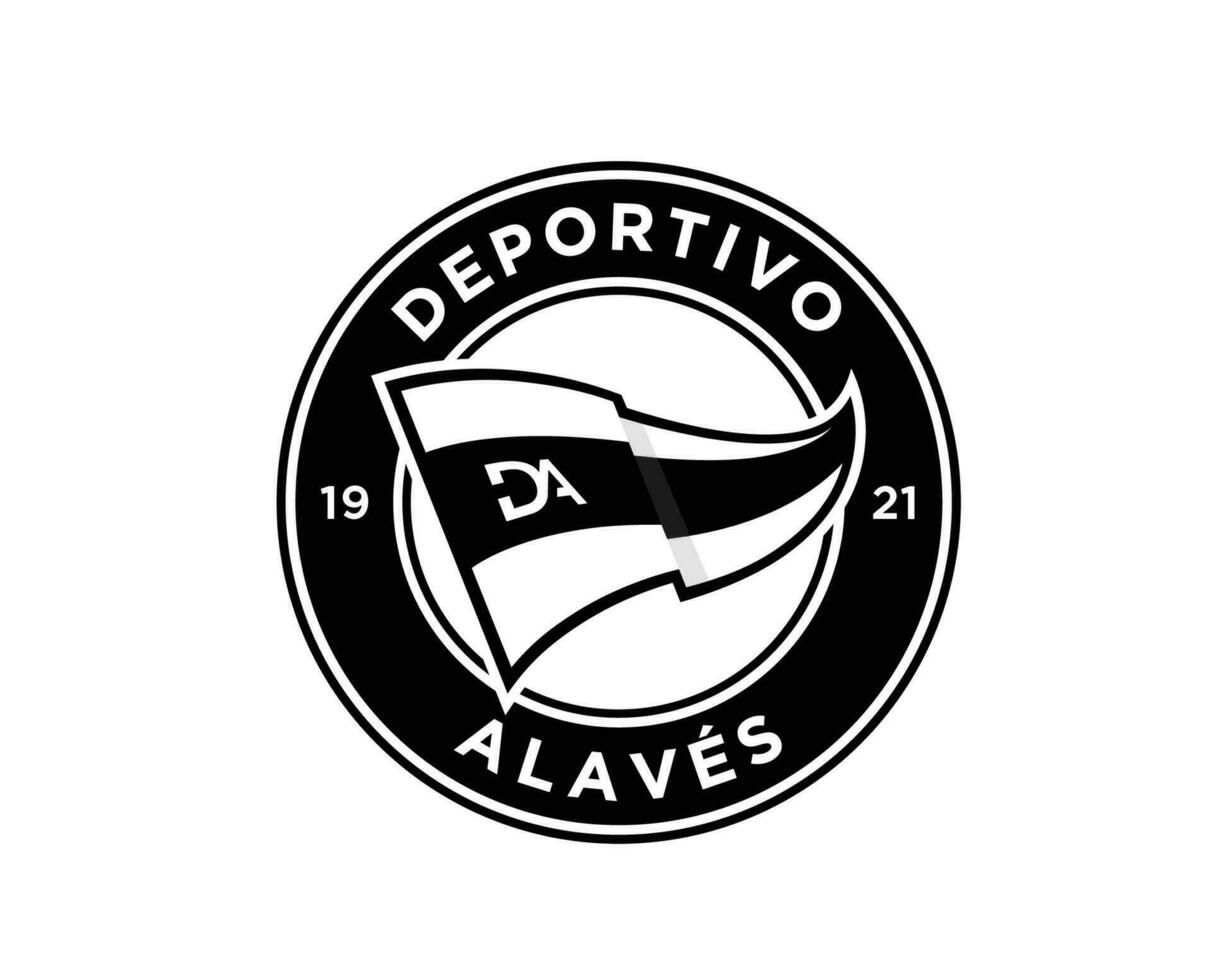 deportivo alaven club symbool logo zwart la liga Spanje Amerikaans voetbal abstract ontwerp vector illustratie