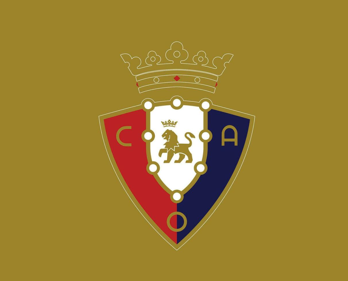 osasuna club logo symbool la liga Spanje Amerikaans voetbal abstract ontwerp vector illustratie met bruin achtergrond