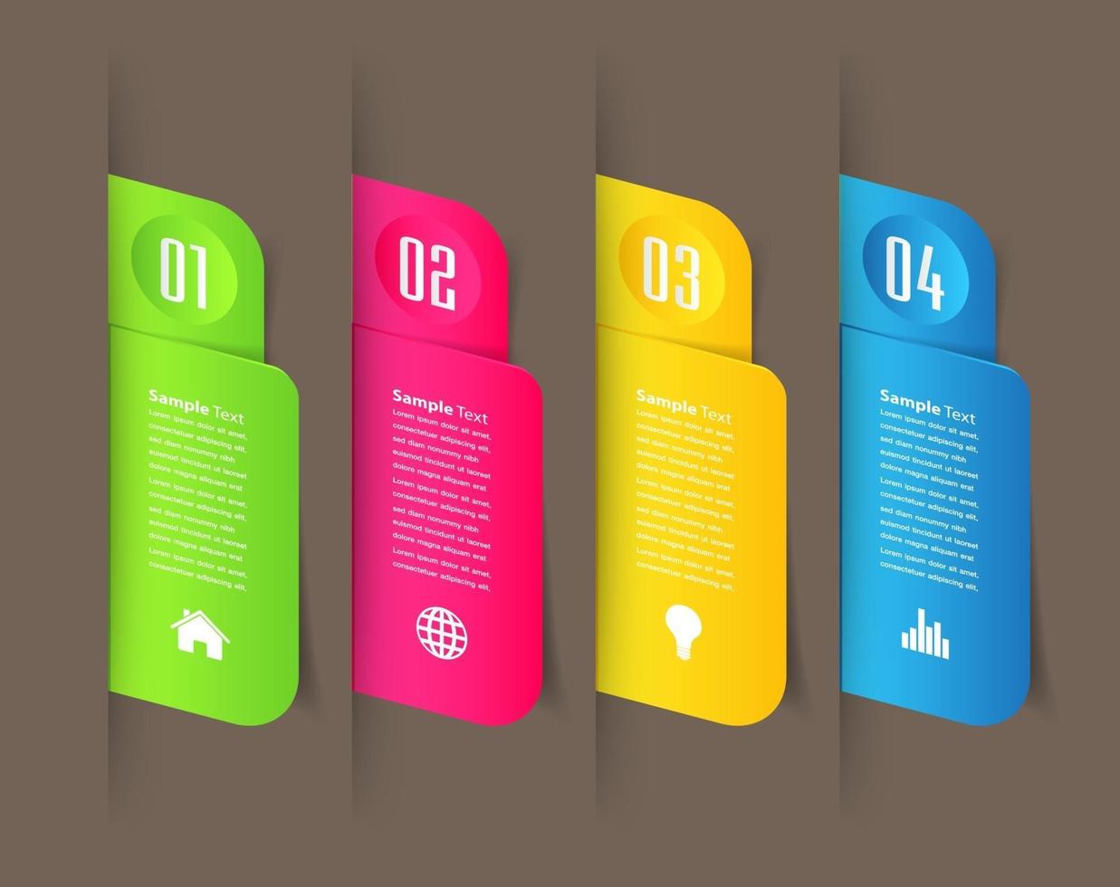 moderne tekstvaksjabloon, banner infographics vector