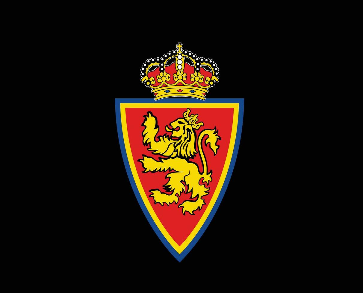 echt zaragoza club symbool logo la liga Spanje Amerikaans voetbal abstract ontwerp vector illustratie met zwart achtergrond