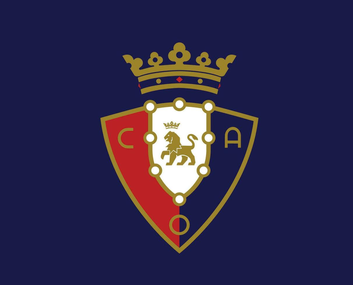 osasuna club logo symbool la liga Spanje Amerikaans voetbal abstract ontwerp vector illustratie met blauw achtergrond