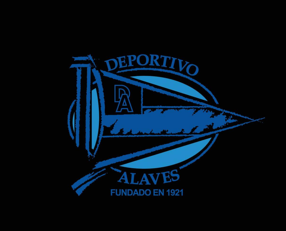 deportivo alaven club logo symbool la liga Spanje Amerikaans voetbal abstract ontwerp vector illustratie met zwart achtergrond