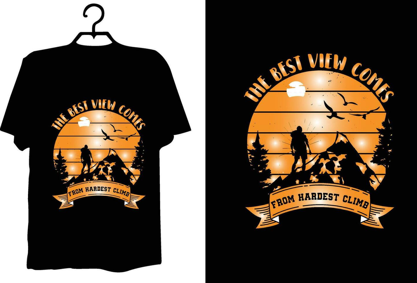 wandelen t-shirt ontwerp vector