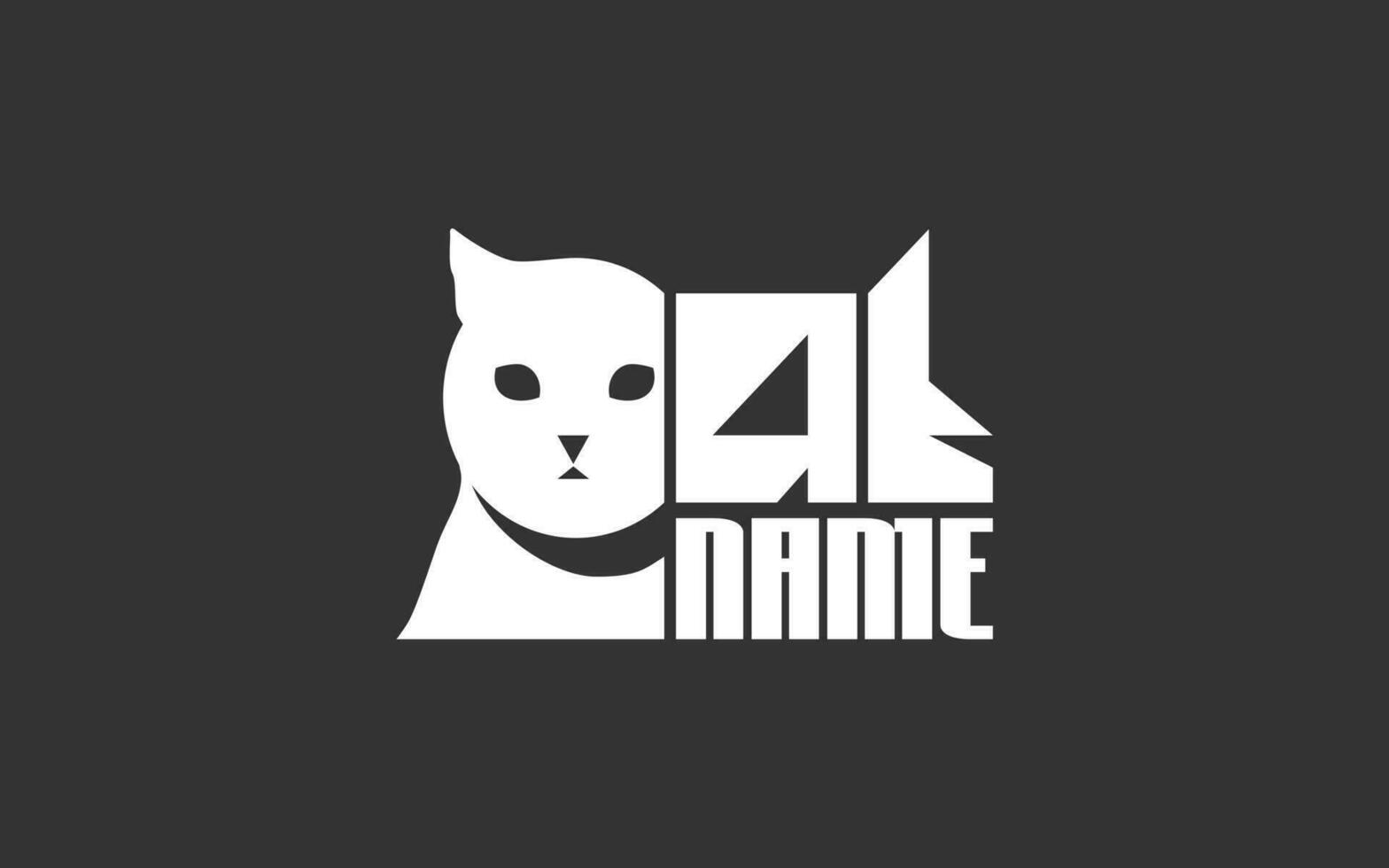 kat logo met de initialen van kat brieven vector