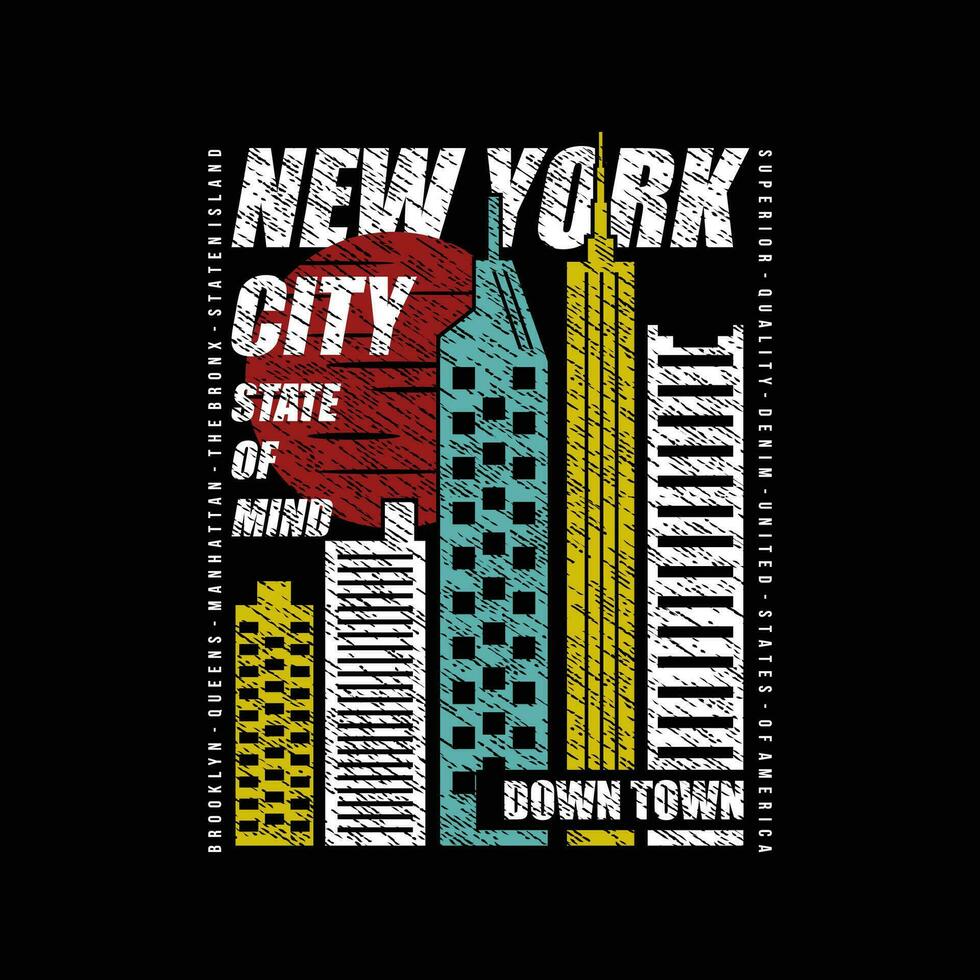 nieuw york stad typografie grafisch ontwerp, voor t overhemd afdrukken, vector illustratie
