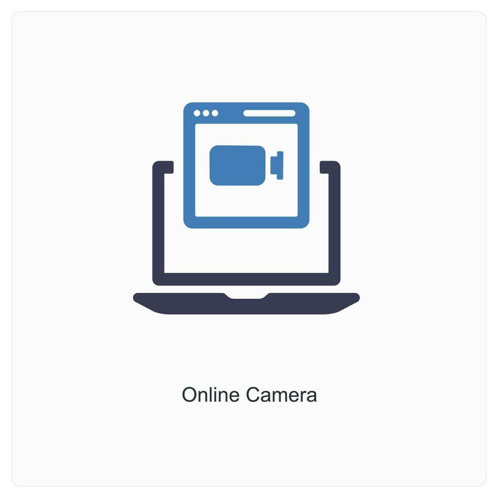 online camera en foto icoon concept vector