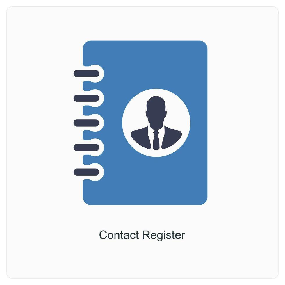 contact registreren en het formulier icoon concept vector