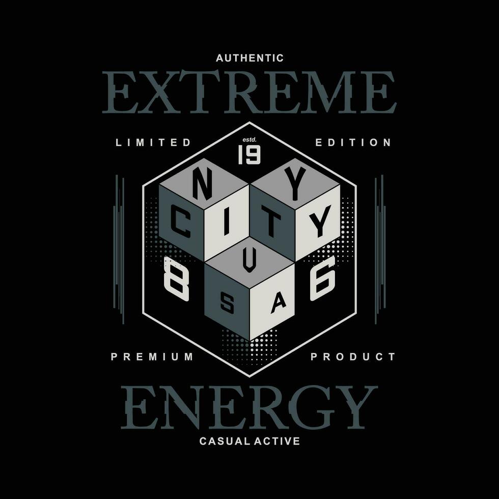 extreem energie stedelijk straat, grafisch ontwerp, typografie vector illustratie, modern stijl, voor afdrukken t overhemd