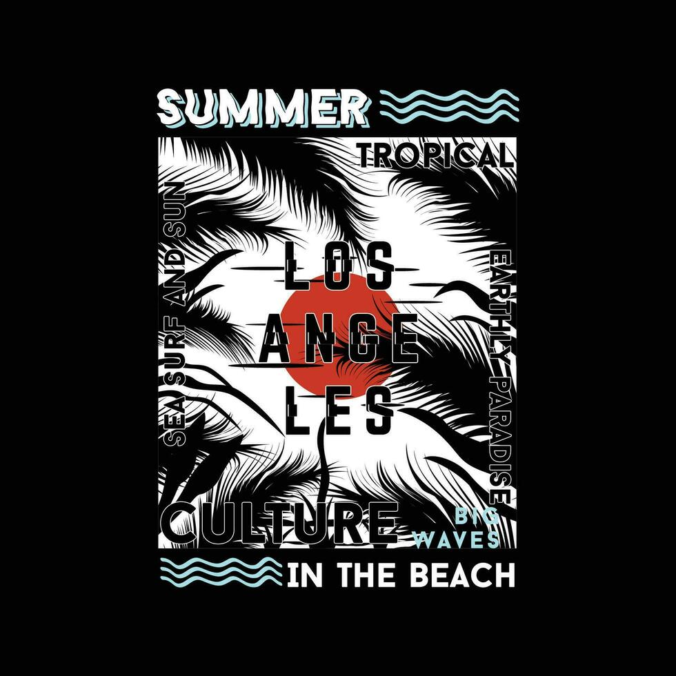 zomer in de strand grafisch typografie, mode t shirt, ontwerp vector, voor klaar afdrukken, en andere gebruik vector