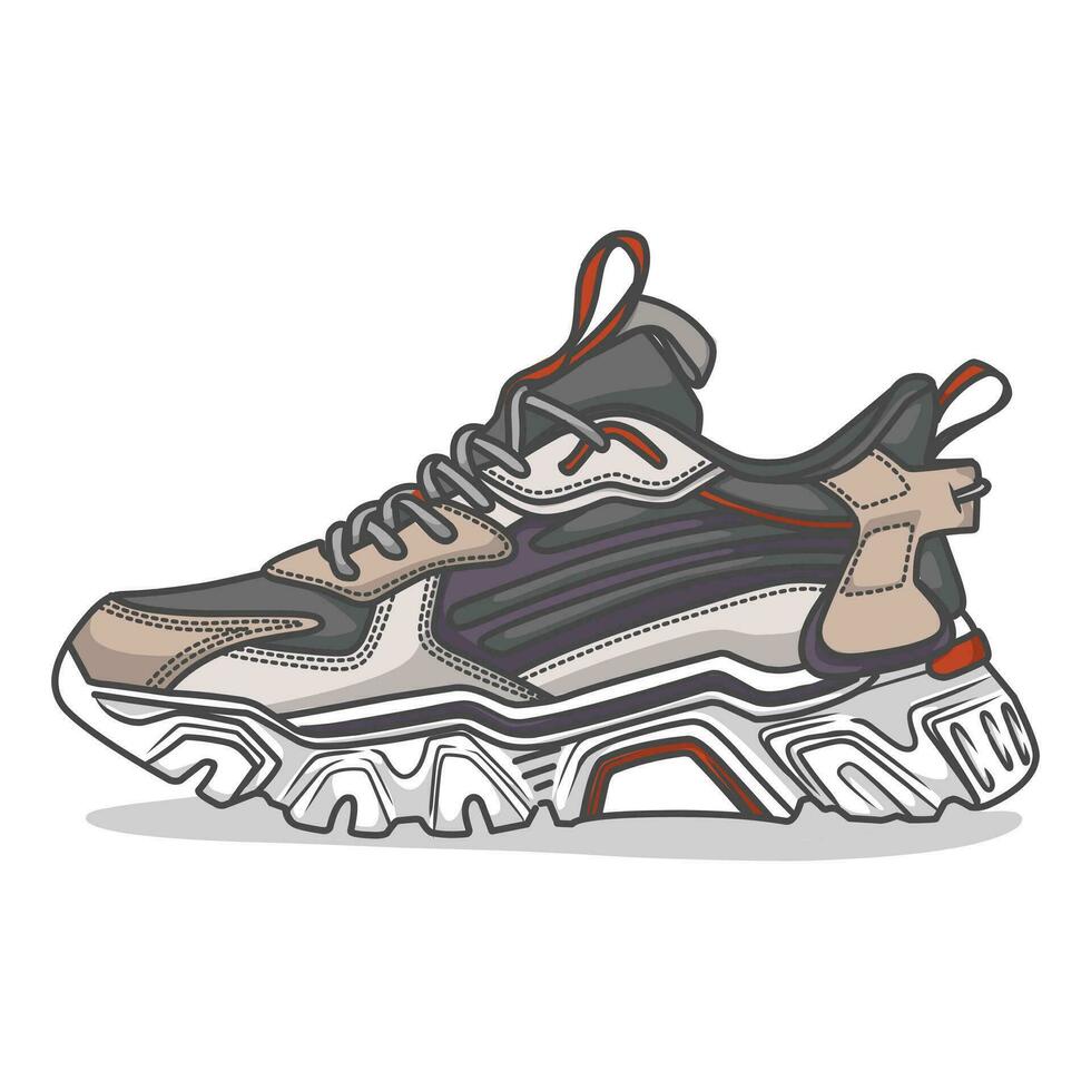 sportschoenen ontwerp met kant hoek. sport schoenen . vector