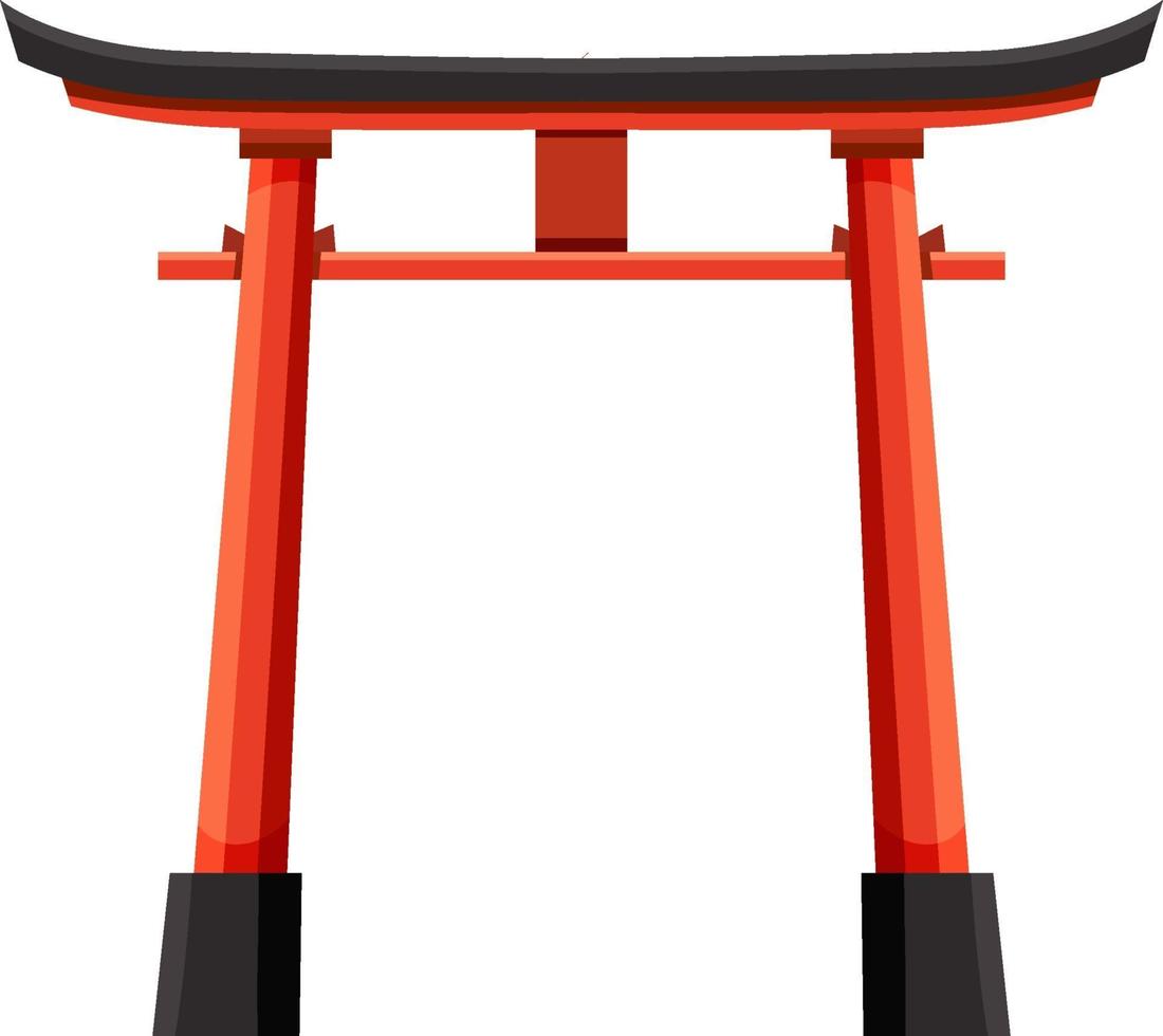 een torii-poortoriëntatiepunt van shinto-heiligdom in japan vector