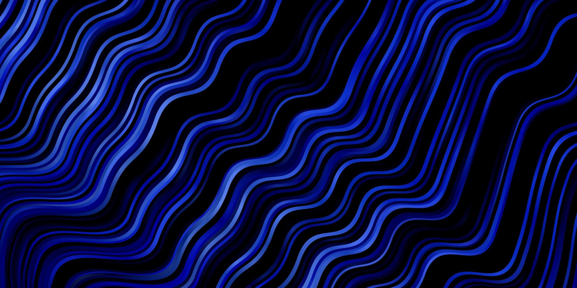 donkerblauwe vectorachtergrond met gebogen lijnen abstracte illustratie met het ontwerp van gradiëntbogen voor uw bedrijfspromotie vector