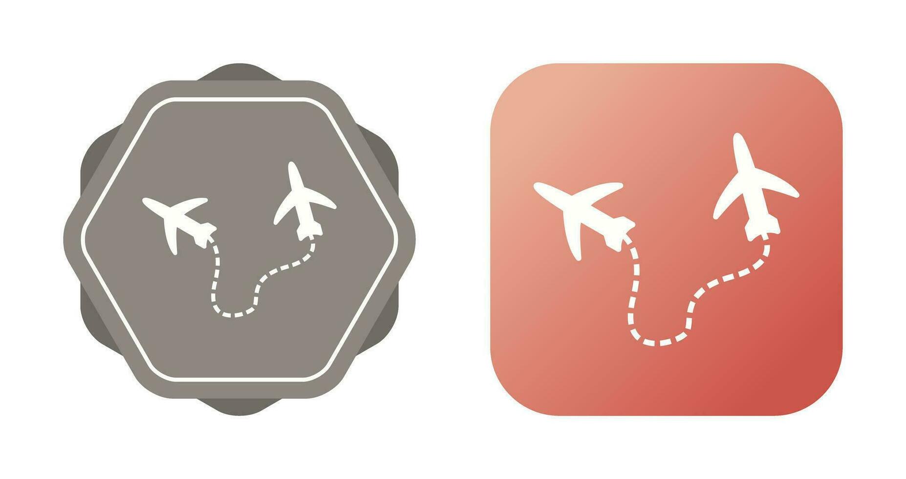 ronde reizen vluchten vector icoon
