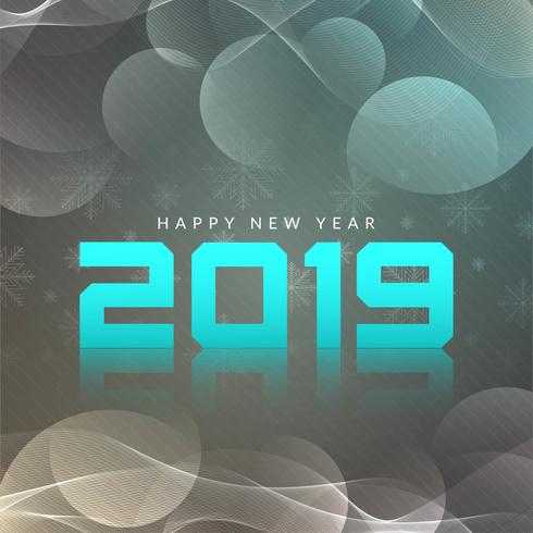Gelukkig Nieuwjaar 2019 moderne achtergrond vector